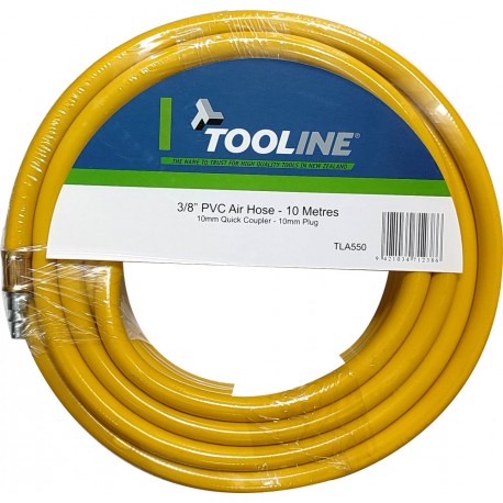 Tooline PVC 10m Air Hose With Fittings